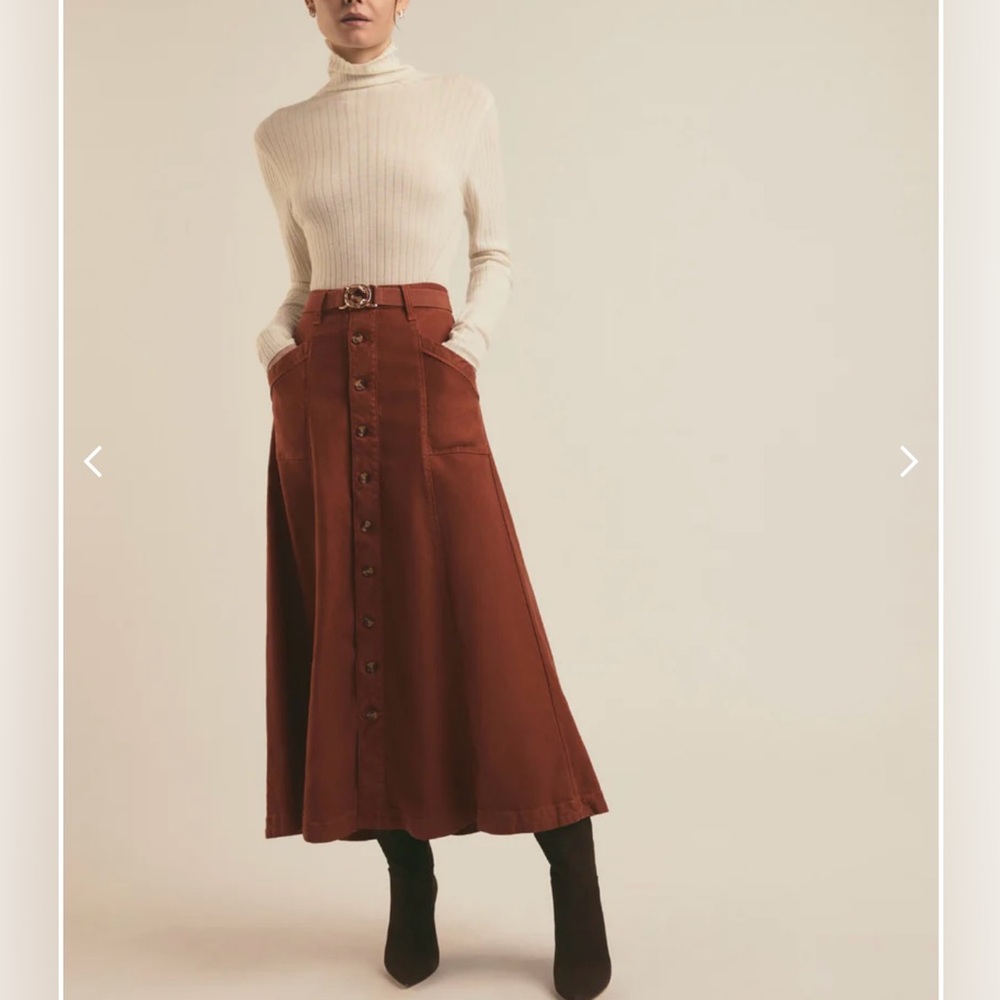 Favorite Daughter The Lila Skirt A-Line Midi length size 8